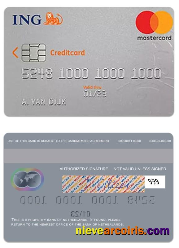Netherlands Bank of Netherlands IGN Credit Card